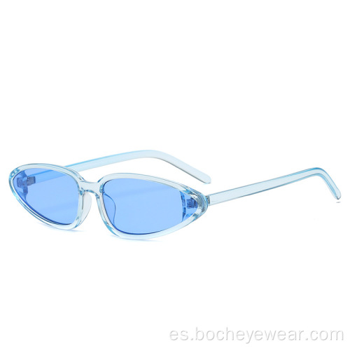 Nuevas gafas de sol de ojo de gato con montura pequeña de moda para mujer, gafas de sol de caramelo de tendencia europea y americana, gafas de tiro callejero para hombres